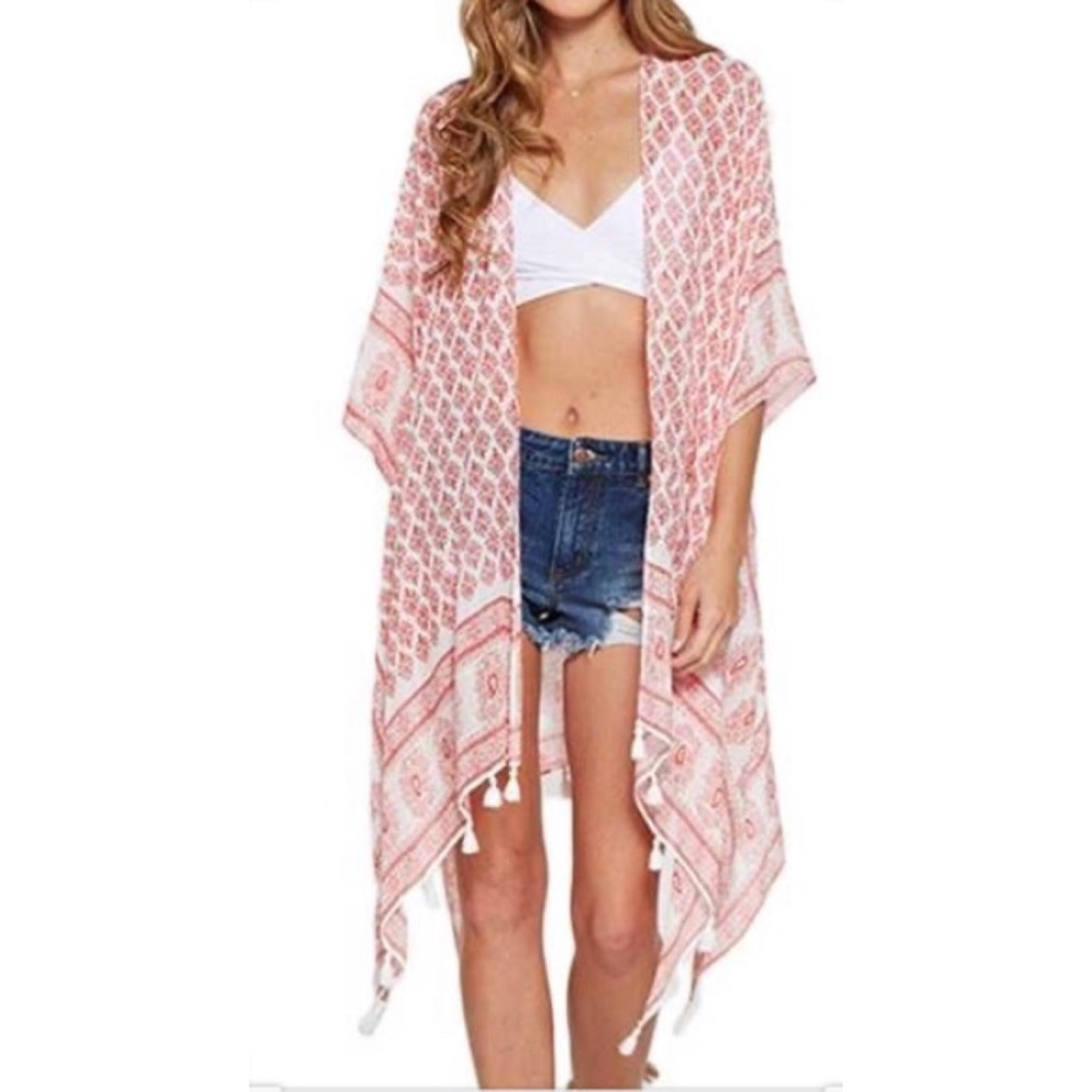Lovestitch Kimono Tassels Boho Style Beach Cover